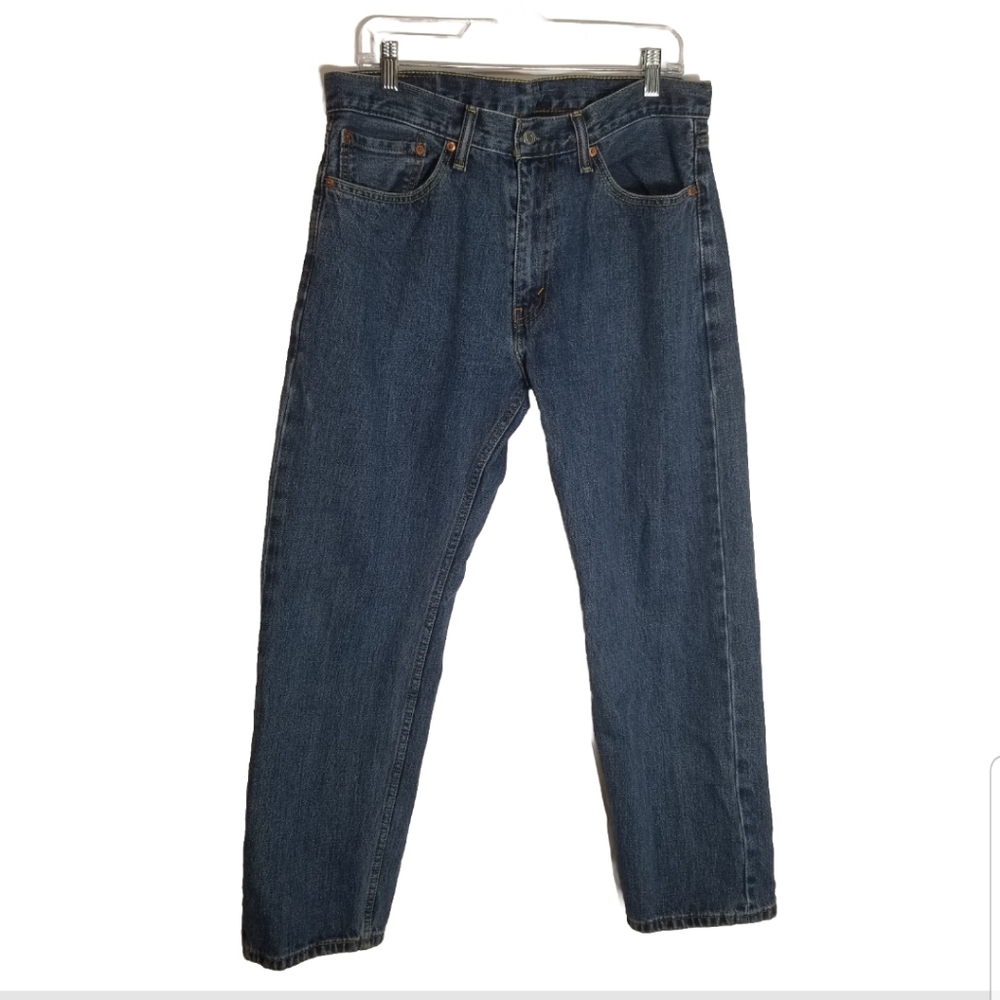 Levi's 505 Jeans Men's 35x30 Actual 34x29 Blue Denim Straight Leg Workwear